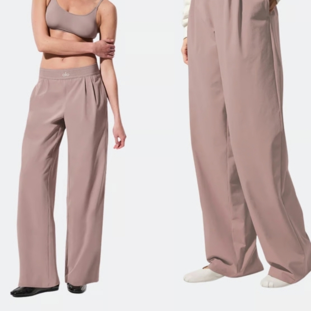 ALO Yoga Wide Leg Pants in Dusty Mauve